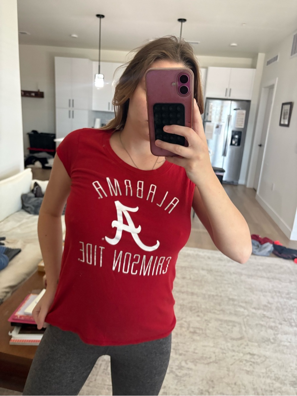 Rivalry Threads Red Alabama Graphic Short Sleeve Tee